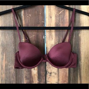 AERIE Ella maroon lightly lined underwire bra 32A